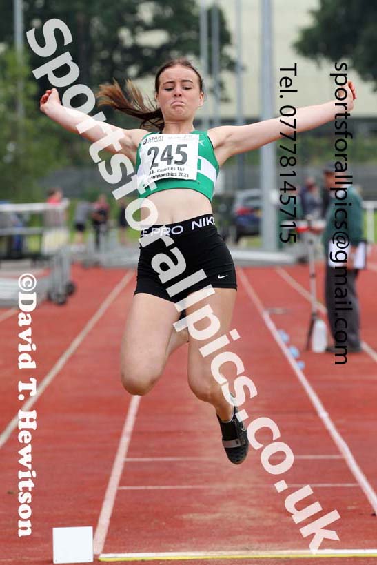 Women and Girls long jump, 2021 North Eastern Track and Field Champs., Middesbrough. Photo: David T. Hewitson/Sports for All Pics